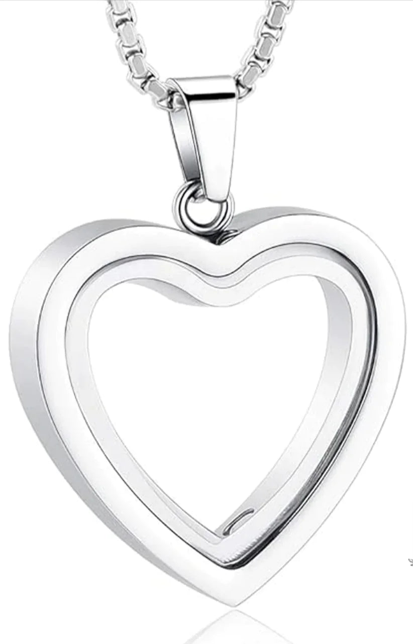Heartfelt Remembrance: Stainless Steel Heart-Shaped Cremation Pendant - Fashivra