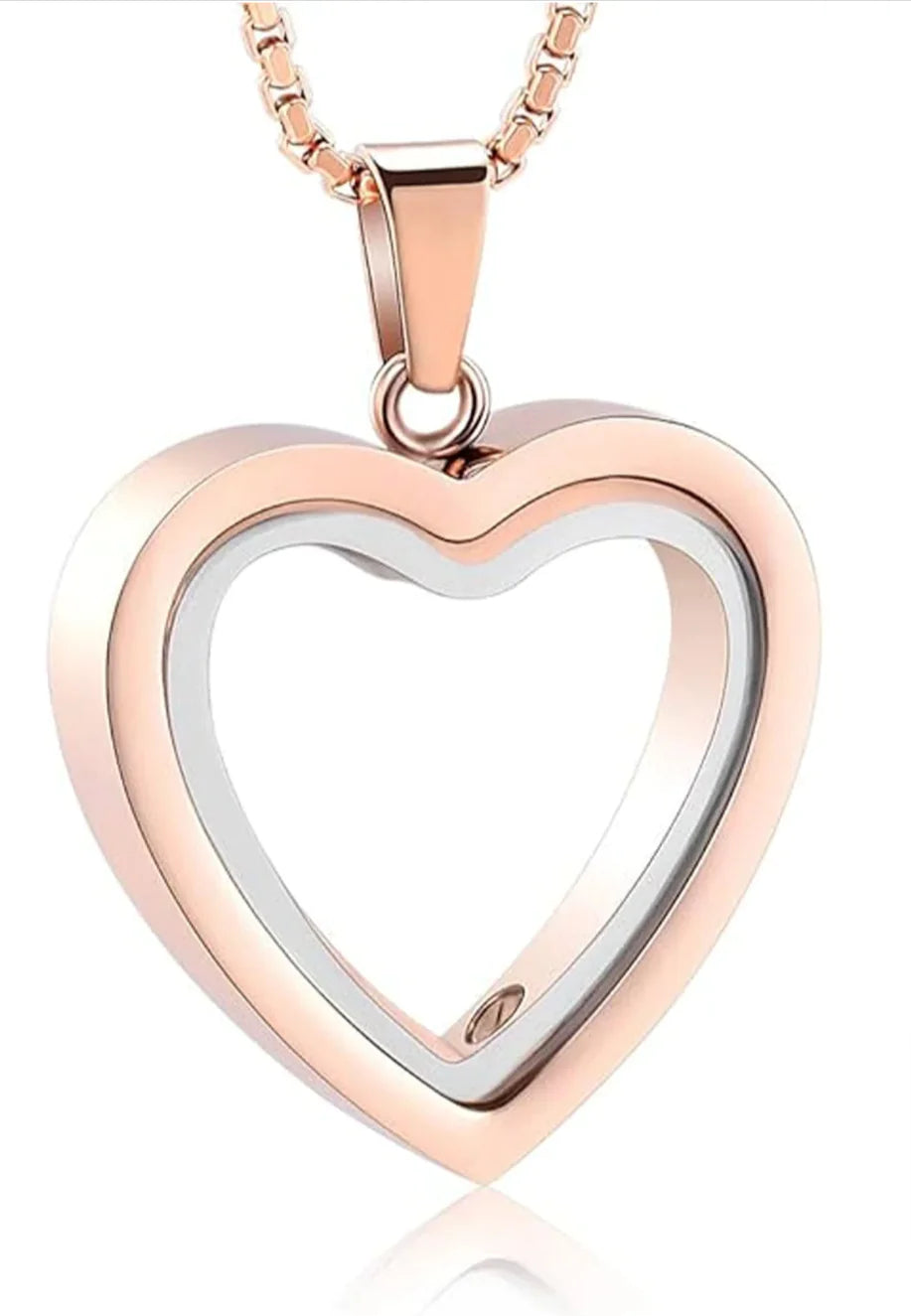 Heartfelt Remembrance: Stainless Steel Heart-Shaped Cremation Pendant - Fashivra