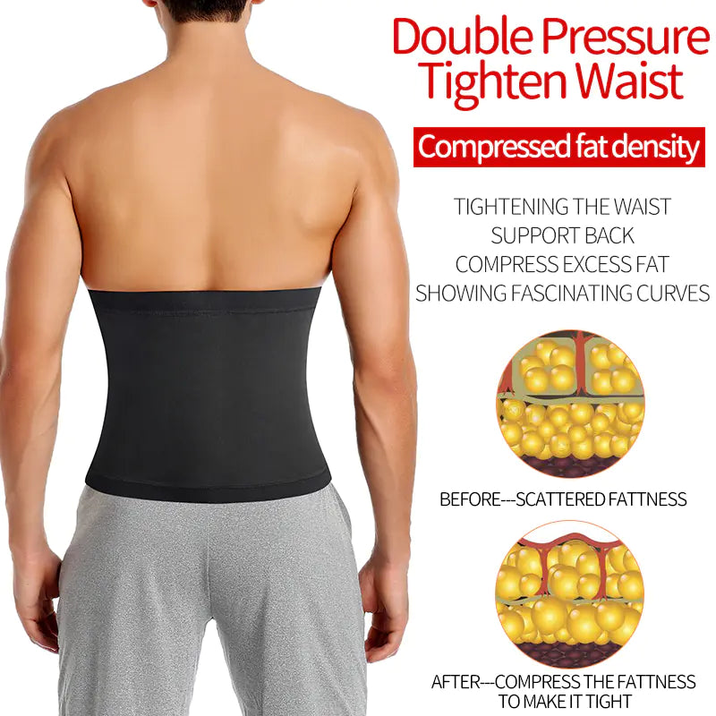 Men's Sauna Body Shaper Waist Trainer Slimming Belt - Fashivra