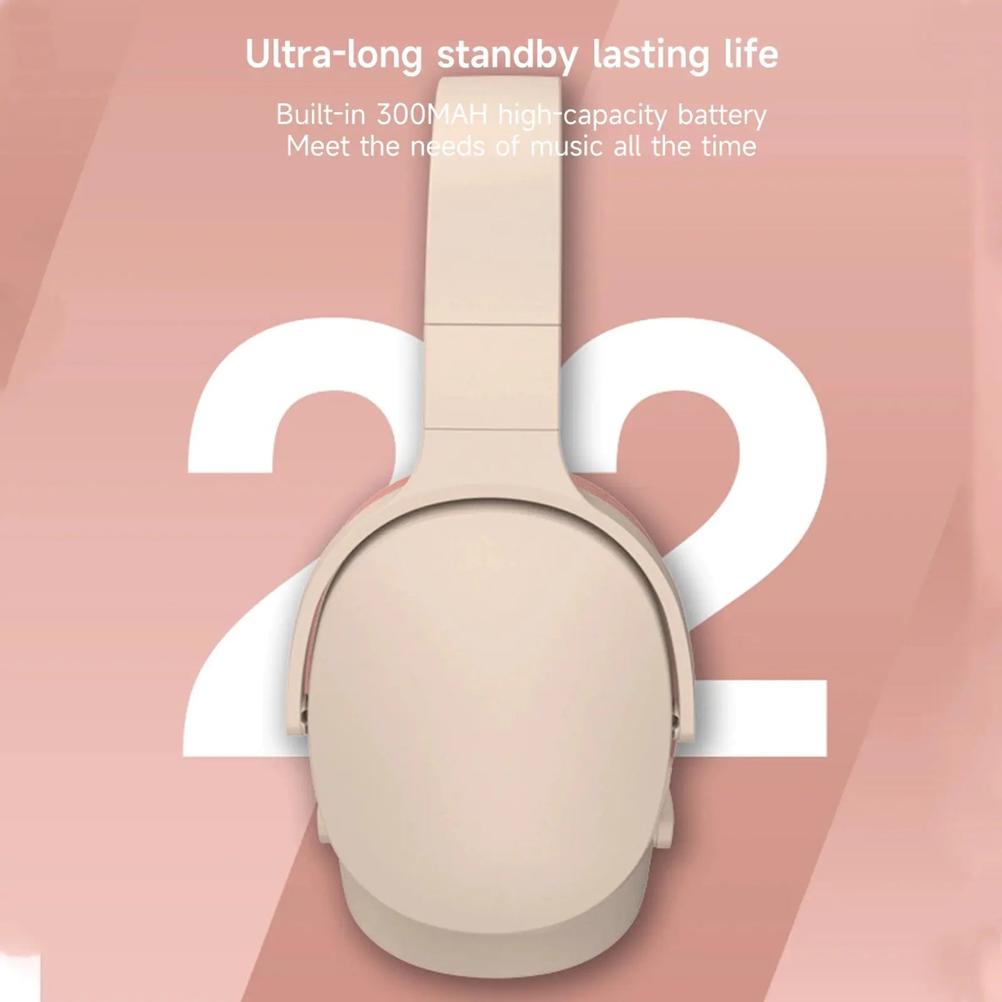 Foldable Wireless Bluetooth 5.1 Noise-Canceling Headphones