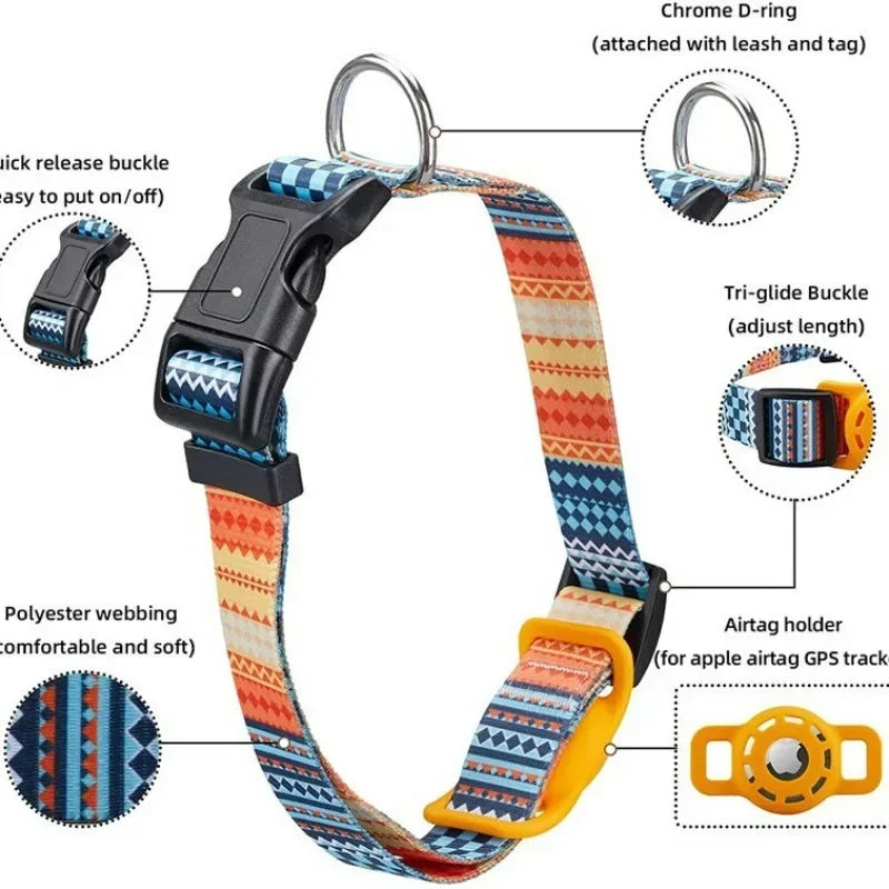 Digital Printing Collar for Apple Airtag - Pets Accessories - Fashivra