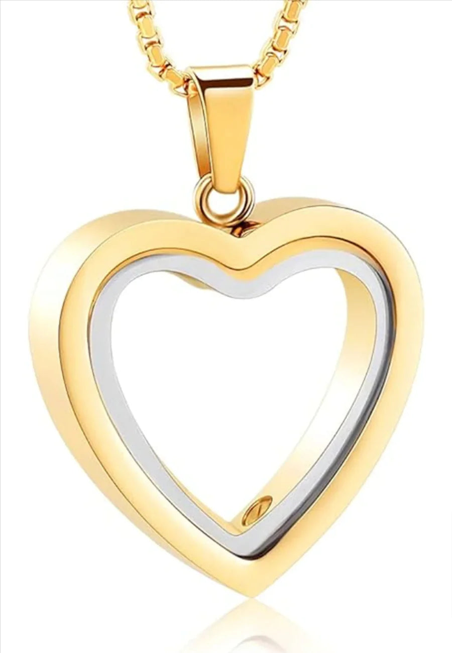 Heartfelt Remembrance: Stainless Steel Heart-Shaped Cremation Pendant - Fashivra