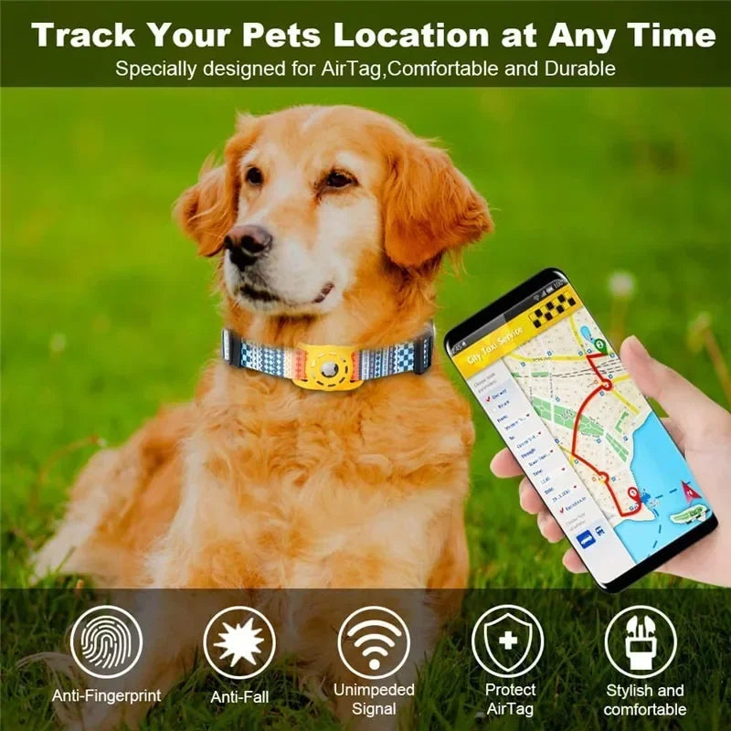 Digital Printing Collar for Apple Airtag - Pets Accessories - Fashivra