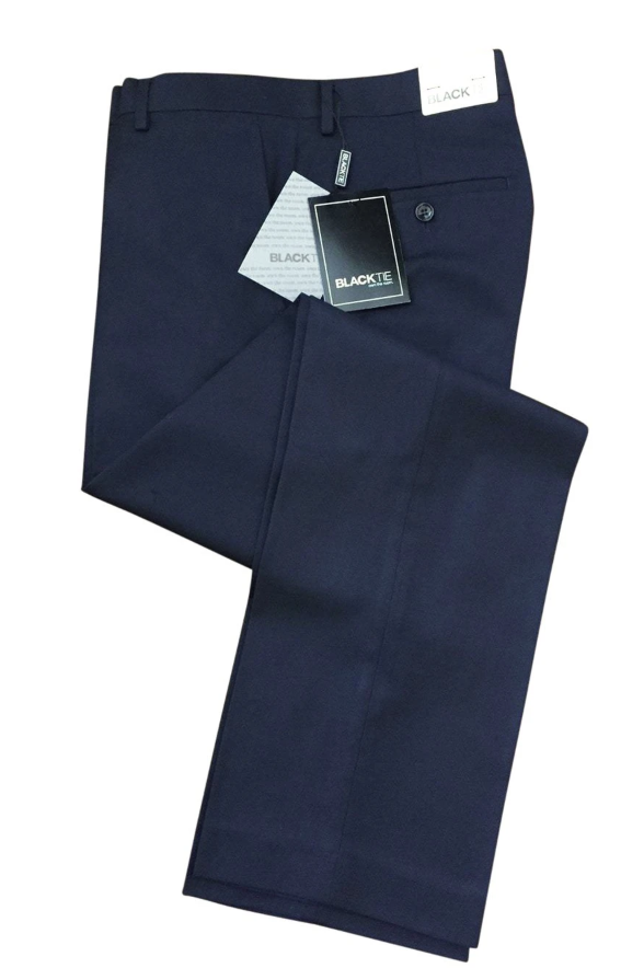 "Bradley" Midnight Navy Luxury Wool Blend Suit Pants - Fashivra
