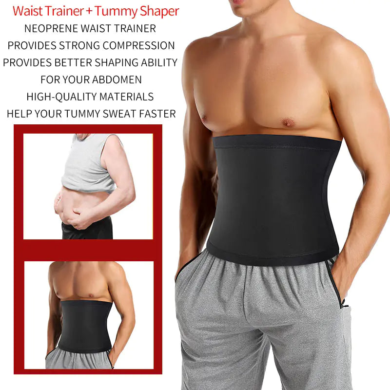 Men's Sauna Body Shaper Waist Trainer Slimming Belt - Fashivra