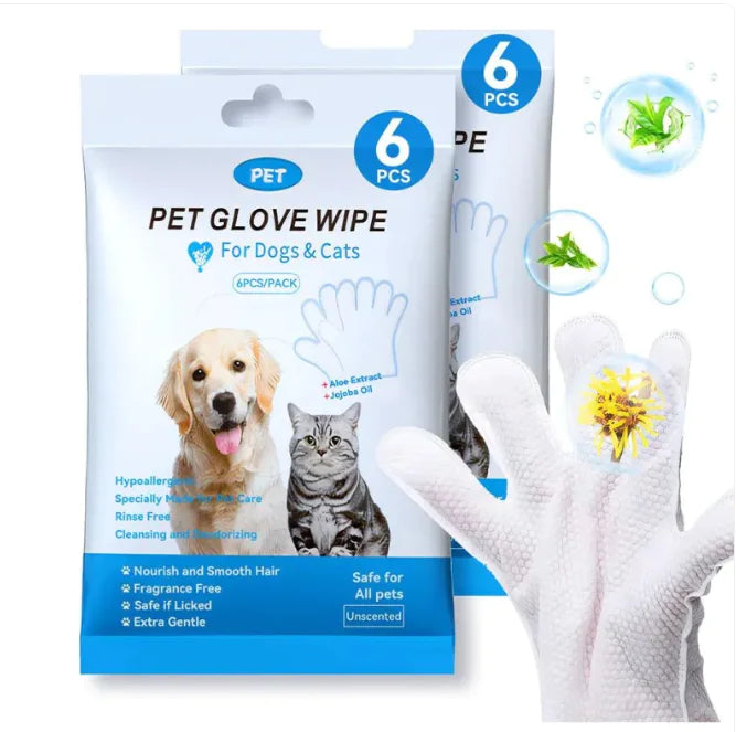 Pet Cleaning Gloves & Wipes - Fashivra