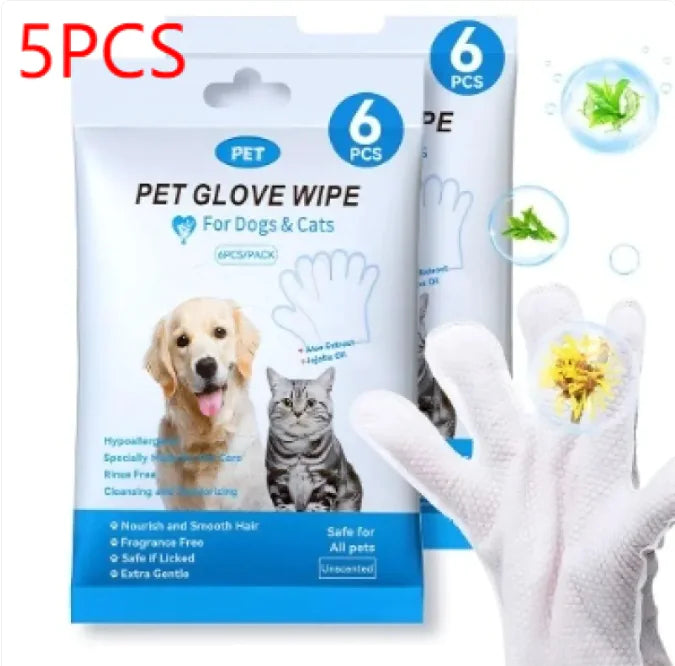 Pet Cleaning Gloves & Wipes - Fashivra