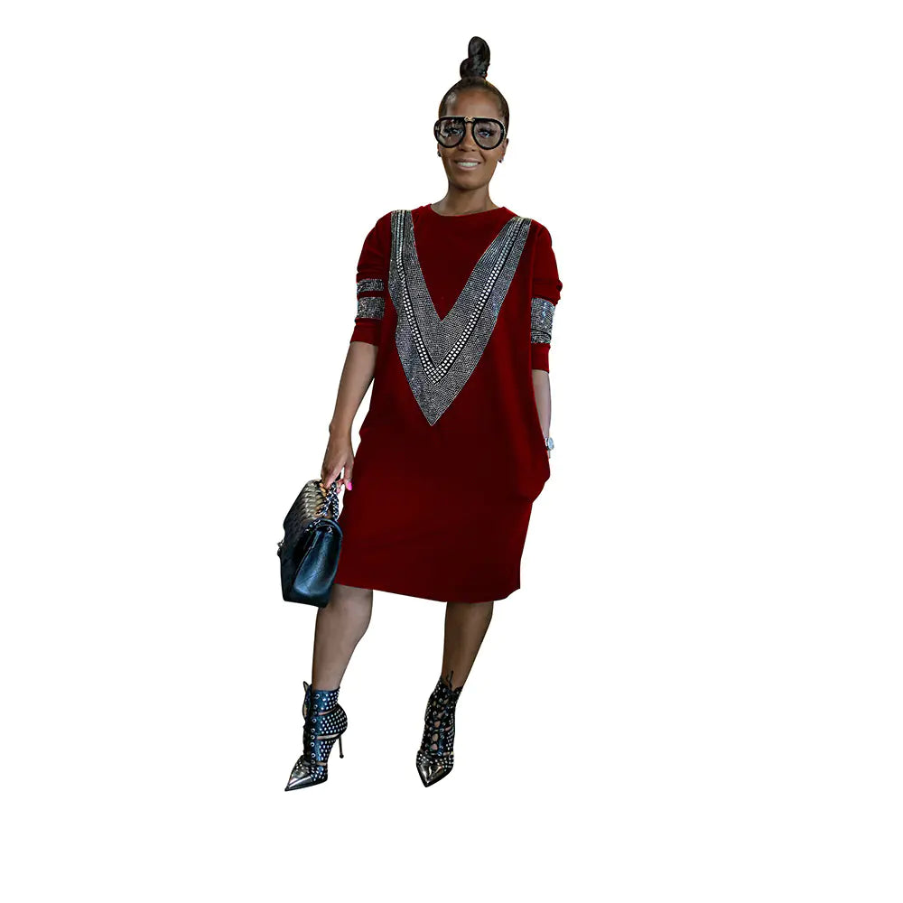 YZ1224 Women's Casual Loose Dress for Fall/Winter - Fashivra